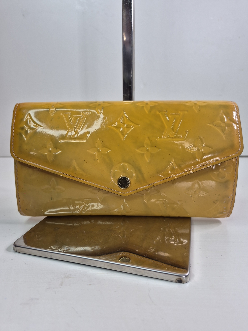Louis Vuitton Yellow Patent Monogram Envelope Wallet